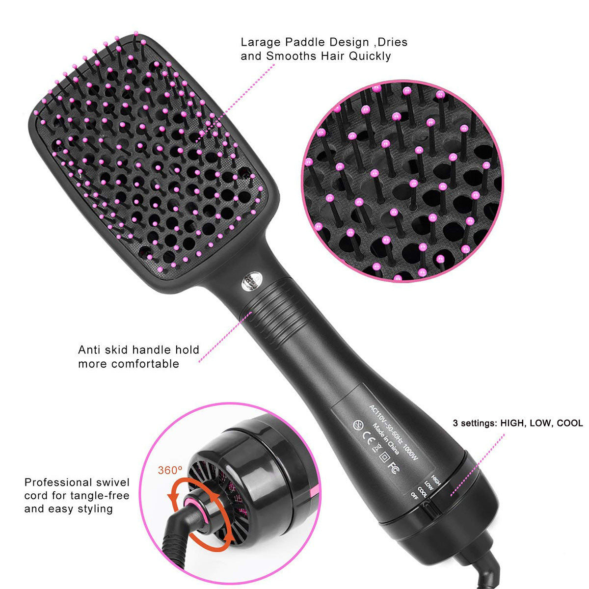 Electric Hair Dryer Comb 2 In 1 Electric Hair Dryer Comb 2 In 1